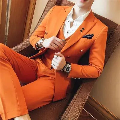 Stylish Slim Fit 3 Piece Suit for Men - Premium Business Formal Wear - Perfect for Weddings, Office Meetings & Special Occasions