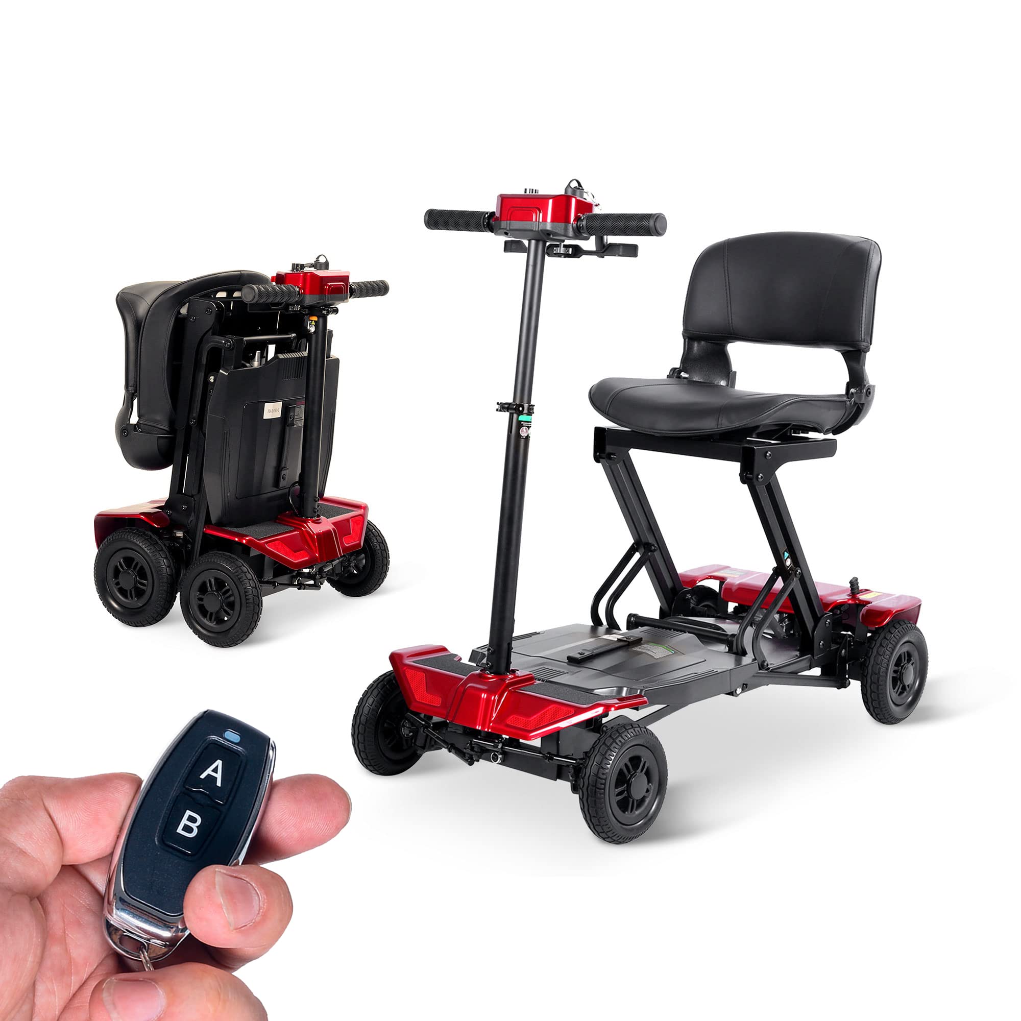 Rubicon FX70 Foldable Electric Mobility Scooter for Adults - 4 Wheel Heavy-Duty Scooter with Longest Range & Lithium Battery | One-Click Automatic Folding | Perfect for Shopping, Travel & Outdoor Activities (Model11)
