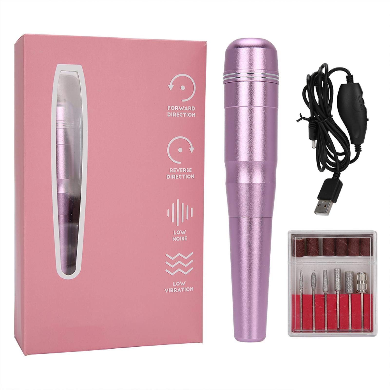 Professional Portable Nail Drill Machine for Home Manicure & Pedicure - Electric Nail Polisher Kit with Multiple Attachments for Salon-Quality Nails | Perfect for DIY Nail Care, Gel Polish Removal & Nail Art Design