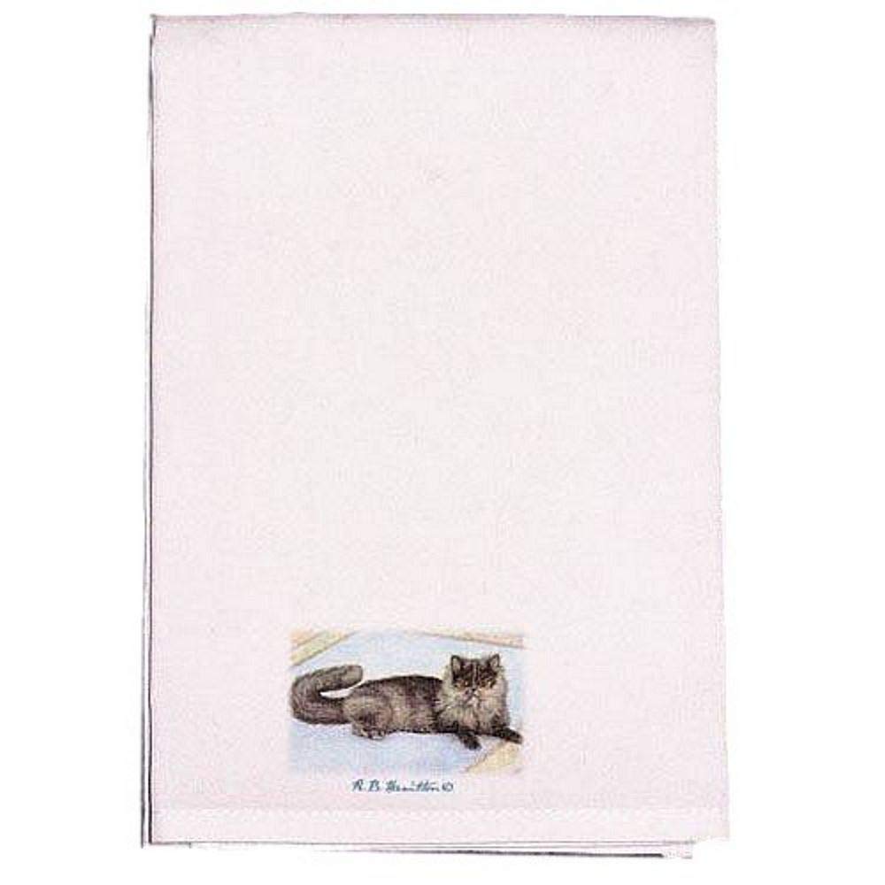 Betsy Drake Cat on Rug Guest Towel - Vintage Inspired Hand Towel for Bathroom, Kitchen & Guest Use - Perfect for Farmhouse, Cottage & Coastal Decor
