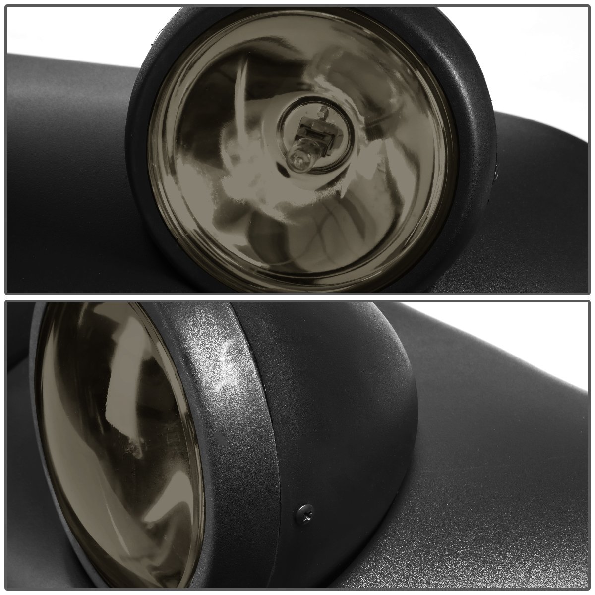 DNA MOTORING FL-ZTL-249-SM Universal Smoked Lens Roof Mounted LED Fog Light Kit with Switch - Waterproof Off-Road Lighting for Trucks, SUVs, ATVs & Jeeps