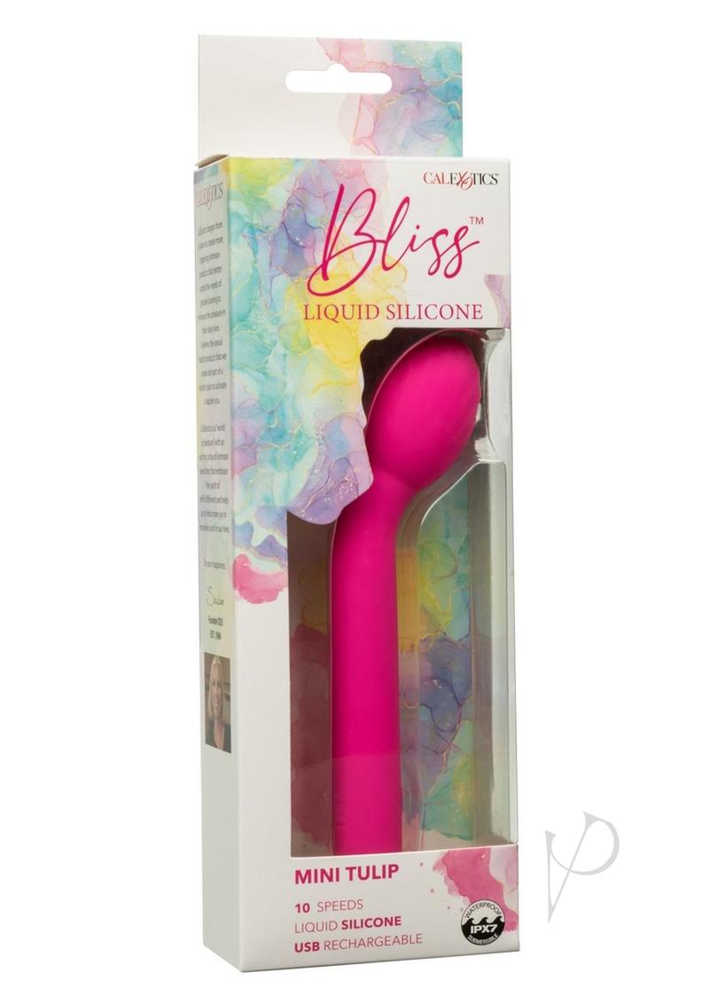 Bliss Liquid Silicone Mini Tulip Rechargeable G Spot Vibrator - Pink | Waterproof Adult Toy for Women | Perfect for Solo Play & Couples Intimacy