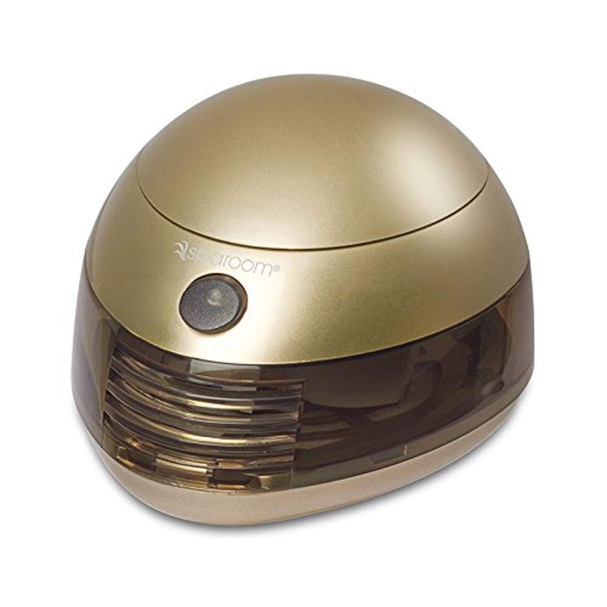 6353 SpaRoom Aromafier Metallic Portable Essential Oil Diffuser - USB/Battery Powered Gold Aromatherapy Device for Home, Office & Travel Relaxation