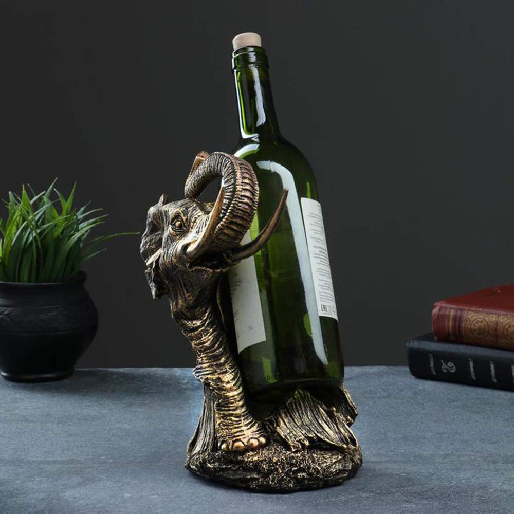 Elephant Wine Bottle Holder - Unique Wine Accessory & Kitchen Decor Gift for Wine Lovers - Perfect for Home Bar, Dinner Parties & Housewarming Gifts