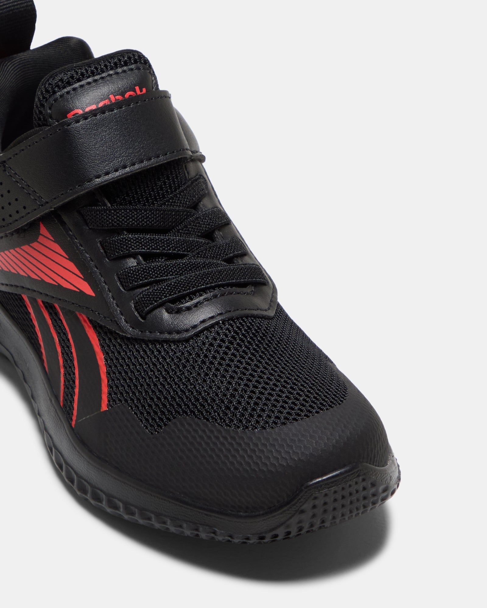 Rush Runner 5 Elite Running Shoes for Men - Black/Energy Red/Grey | Lightweight & Breathable Sneakers for Jogging, Gym Workouts & Daily Wear