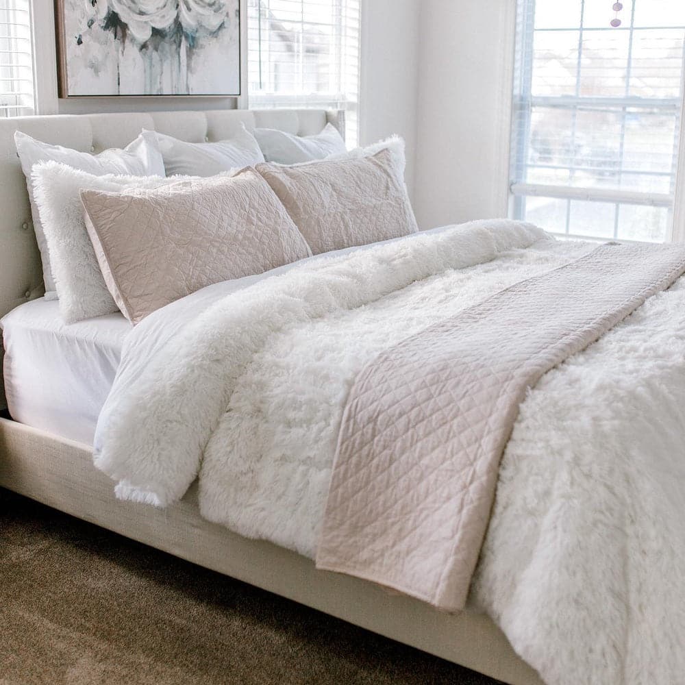 Ava Diamond Oversized Cotton Quilt Set - King Size Bedding with Soft Breathable Fabric for All Seasons | Perfect for Master Bedroom, Guest Room & Cozy Home Decor