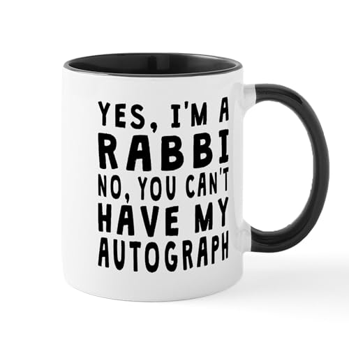 White/Black Inside - Rabbi Autograph Mugs