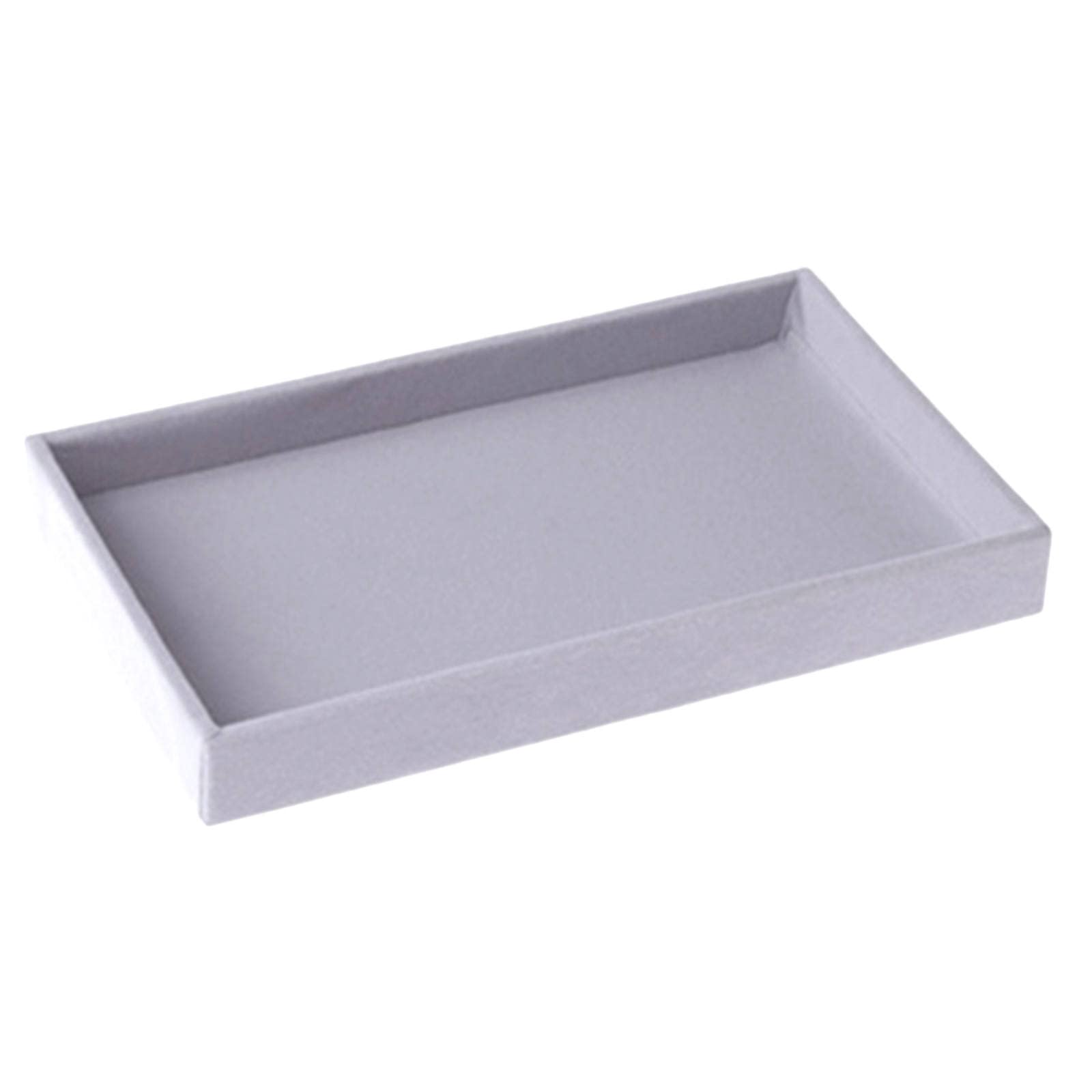 Shamjina Stackable Velvet Jewelry Organizer Tray - Gray Velvet Jewelry Storage Box for Earrings, Necklaces, Rings & Bracelets - Drawer Display Case for Jewelry Organization - Perfect for Bedroom Vanity, Closet & Travel