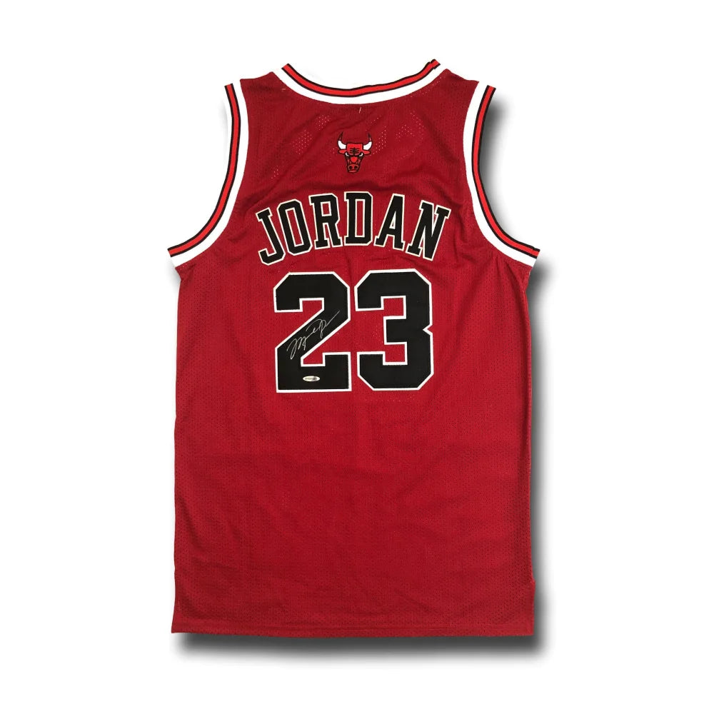 Authentic Michael Jordan Signed Red Chicago Bulls Jersey with UDA COA & Upper Deck NBA Finals - Perfect for Collectors, Sports Memorabilia Displays & NBA Fan Gifts
