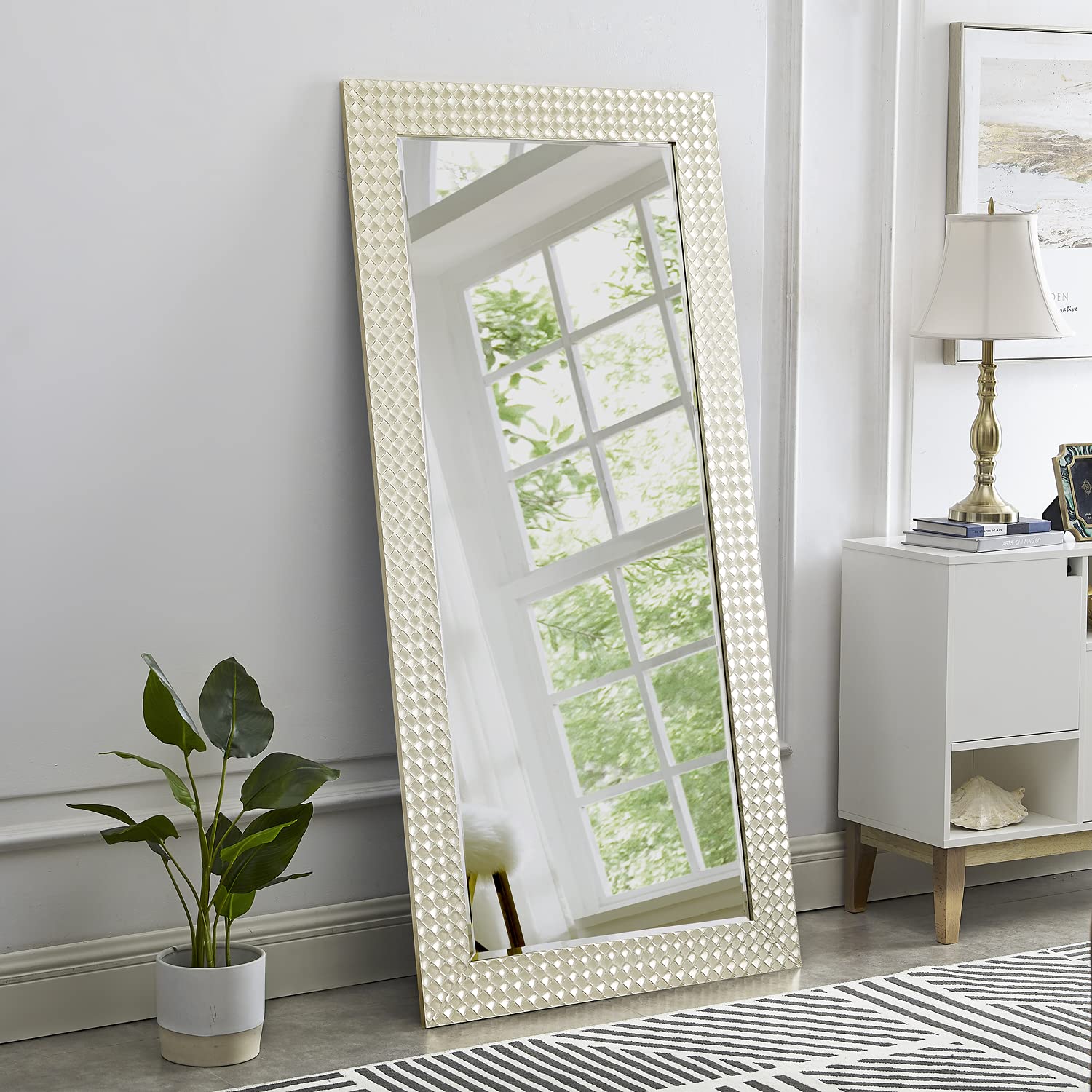 Glam Gold Beaded Full Length Mirror 66
