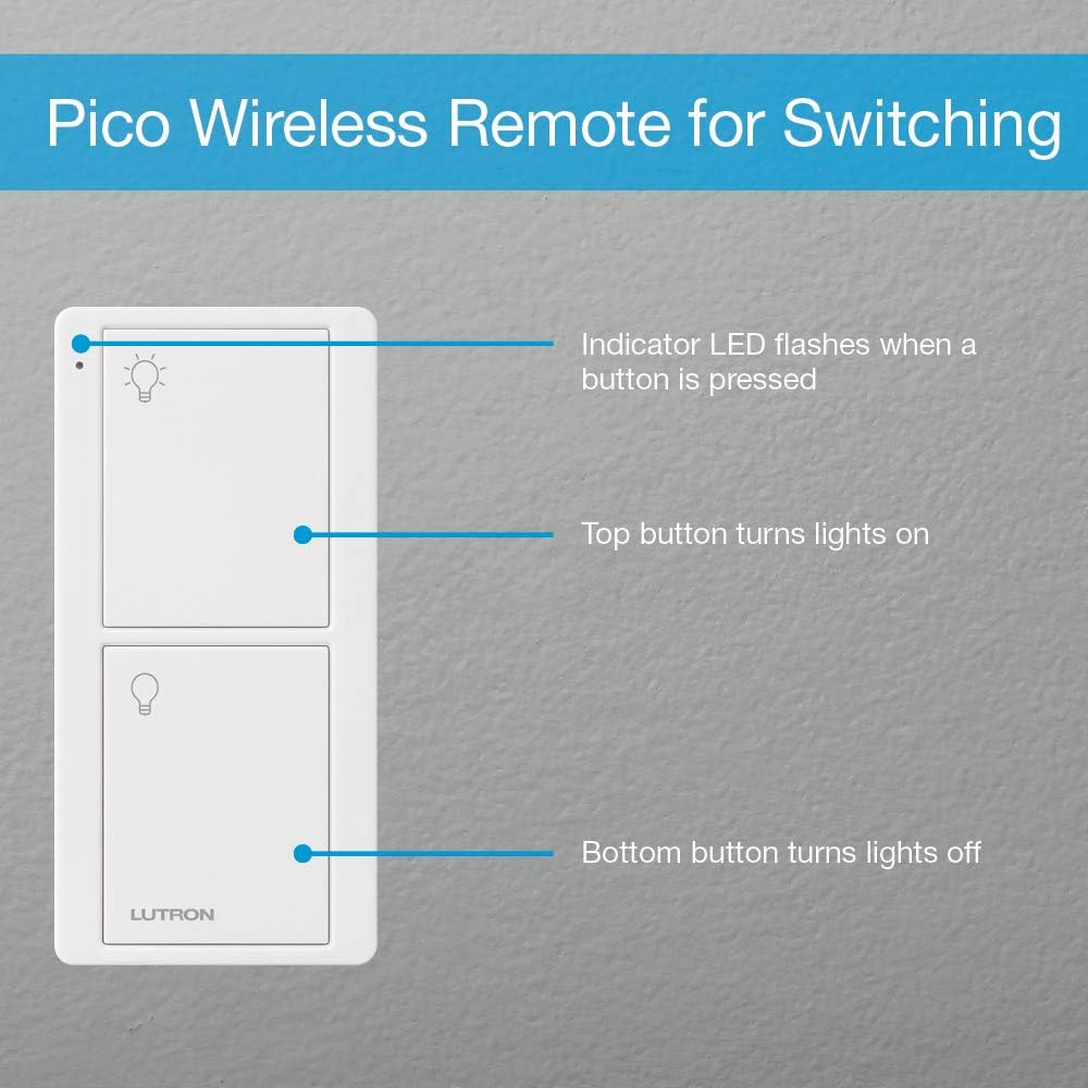 Lutron Caseta Deluxe Smart Dimmer Switch Kit with Wireless Remote - White | Works with Alexa, Apple HomeKit | 3-Way Switch Compatible | P-BDG-PKG2W-A & P-PKG1WS-WH | Perfect for Smart Home Lighting Control in Living Room, Bedroom, or Office