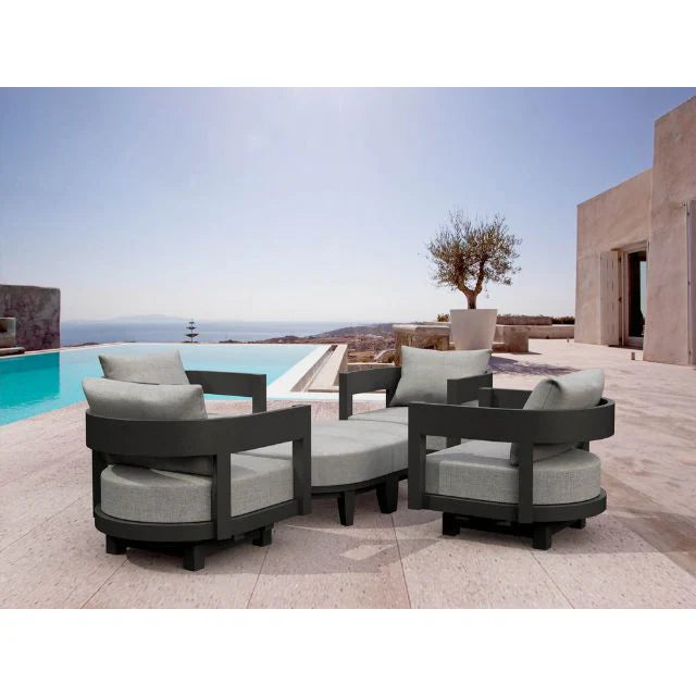 Anderson Teak 6-Piece Coronado Aluminum Deep Seating Patio Furniture Set (SET 174 AL) - Perfect for Outdoor Living, Poolside Lounging & Backyard Relaxation