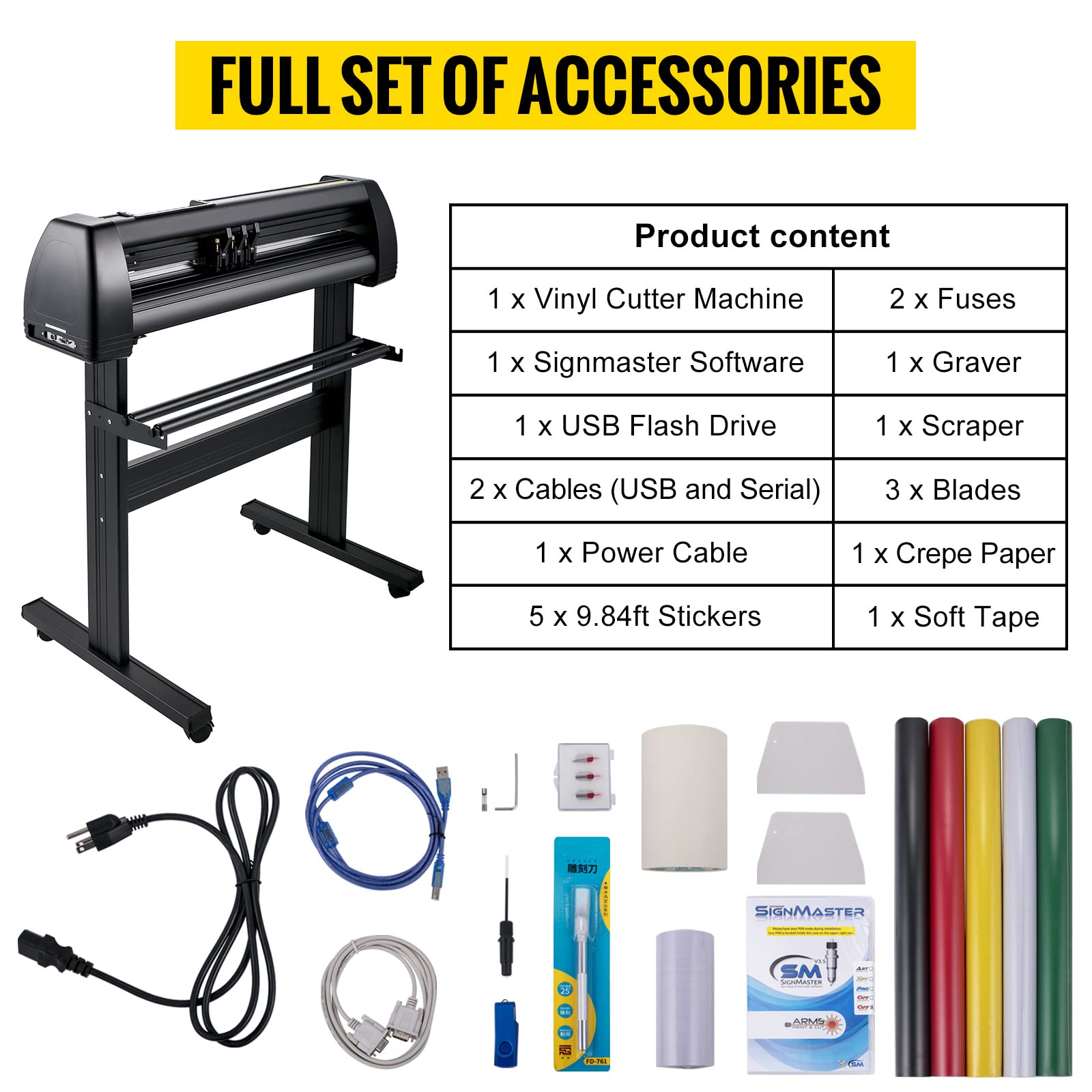VEVOR 28-Inch Vinyl Cutter Machine with LCD Display - Professional Vinyl Plotter Cutter for Sign Making, Decals, Stickers & DIY Crafts - Perfect for Home, Business & Commercial Use