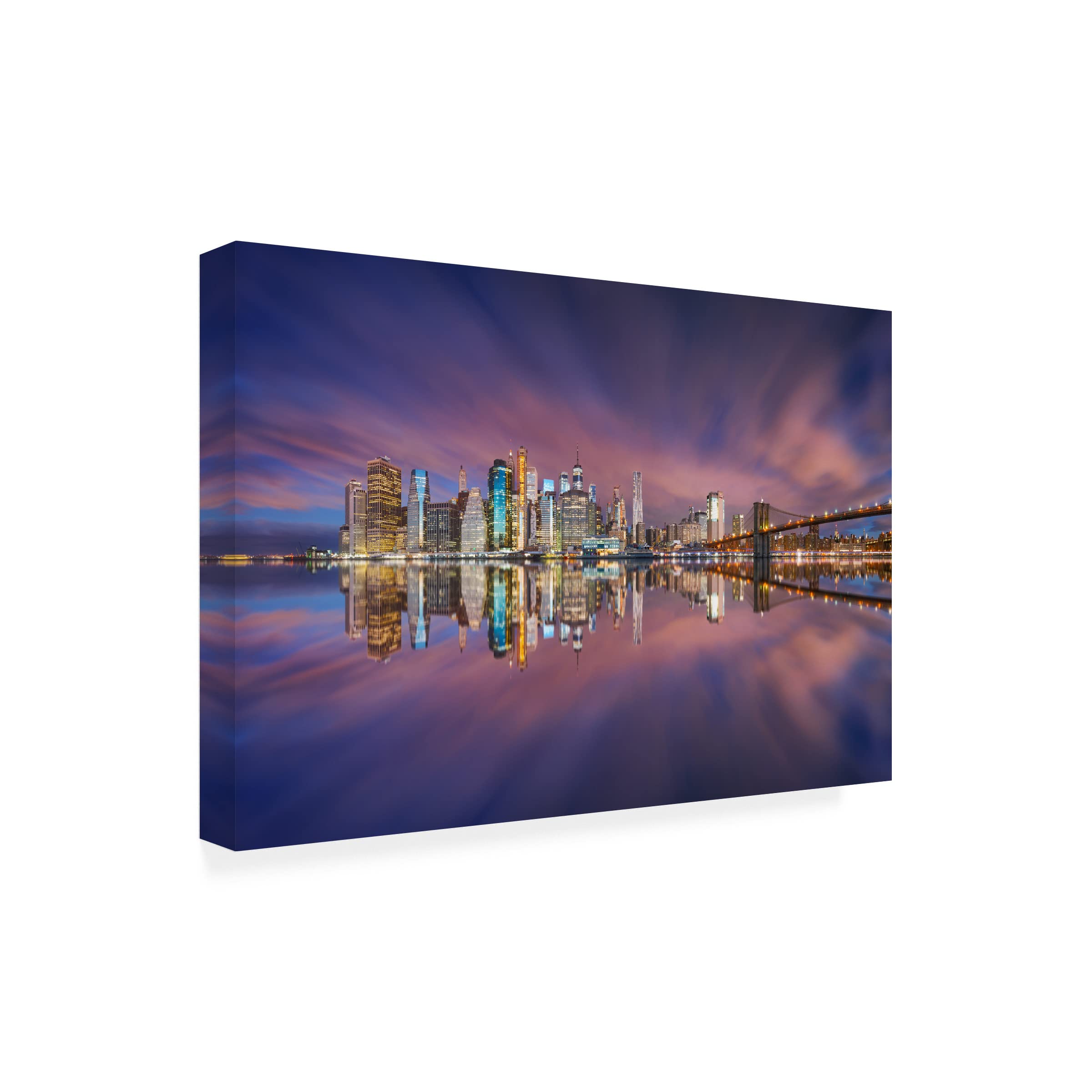 Carlos F Turienzo 'City Of Blinding Lights' Canvas Wall Art Print - Modern Abstract Painting for Living Room, Bedroom & Office Decor