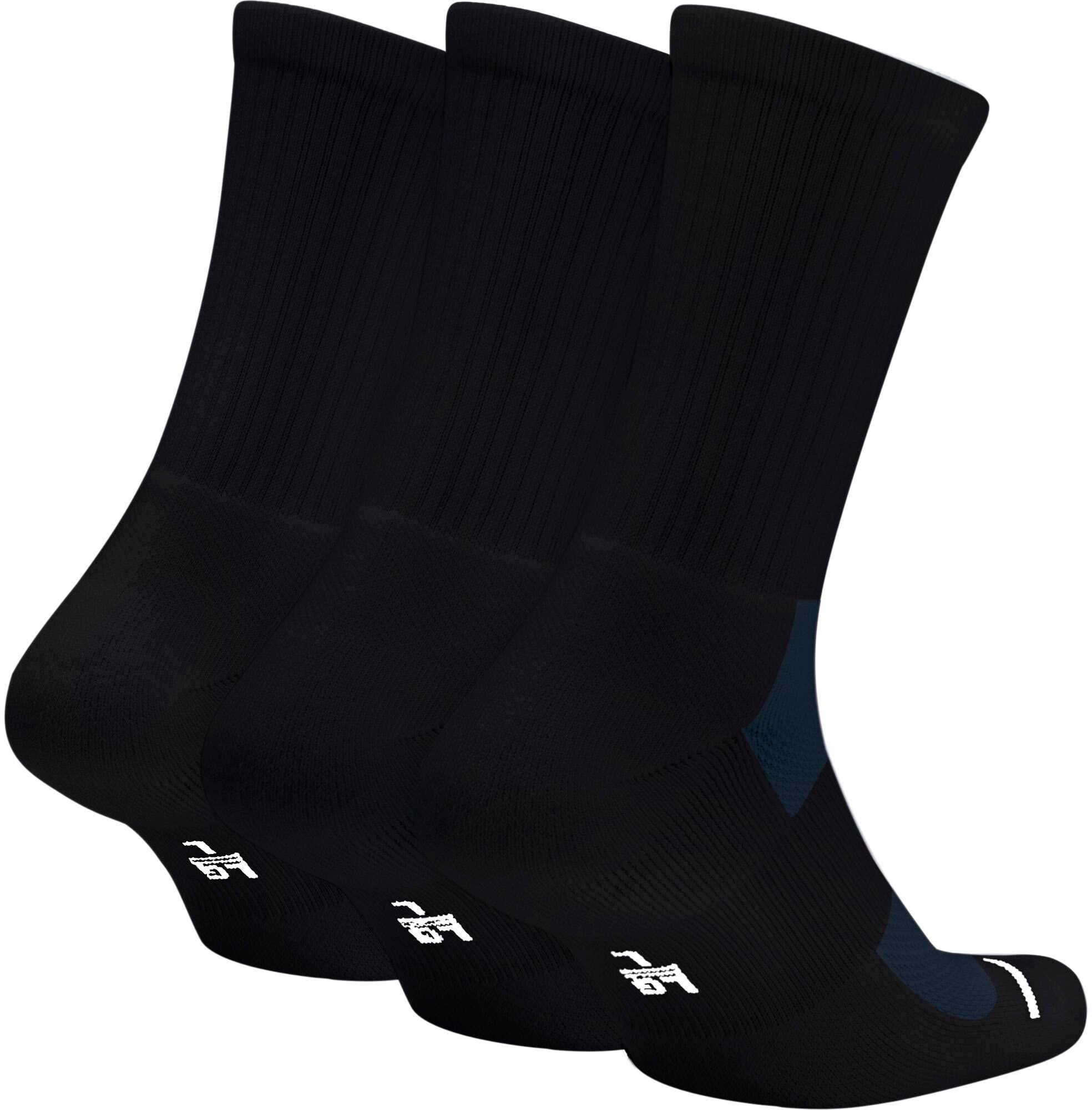 Men's Jumpman Crew Socks 3-Pack - Comfortable Basketball & Casual Socks for Sports, Gym & Everyday Wear