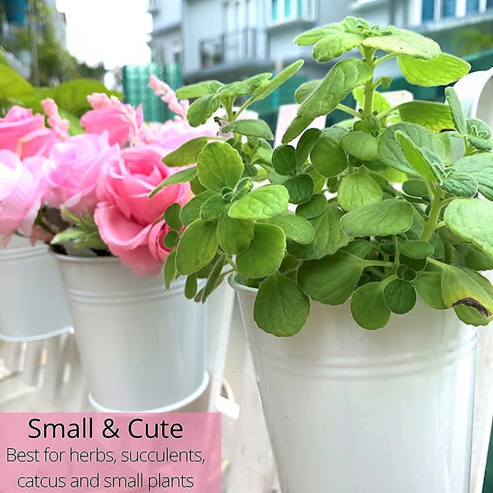 20 Pack 4 Inch Metal Flower Pots + 2 Pack Wooden Plant Holders - Vertical Garden Planter System for Indoor/Outdoor Wall Decor - Perfect for Living Walls, Balcony Gardens & Home Plant Decorations