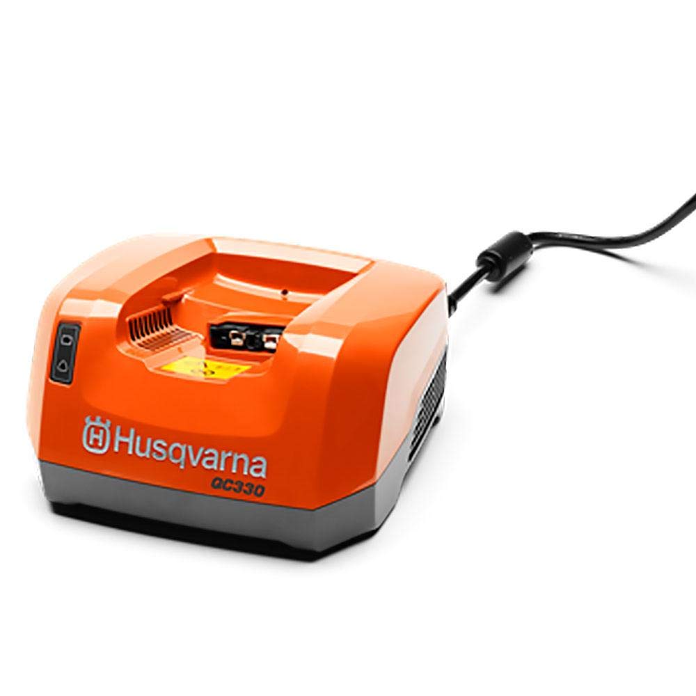 Husqvarna 967964903 QC330 330W Quick Battery Charger for Chainsaws & Power Tools - Fast Charging for Outdoor & Professional Use