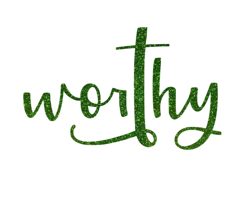 Christian Iron On Decal - Faith T-Shirt Vinyl Transfer Patch - Ready to Press Applique for DIY Crafts - 5 Minute Image Transfer for Fabric & More (Grass Green Glitter) - Perfect for Church Events, Bible Study Groups & Personalized Gifts