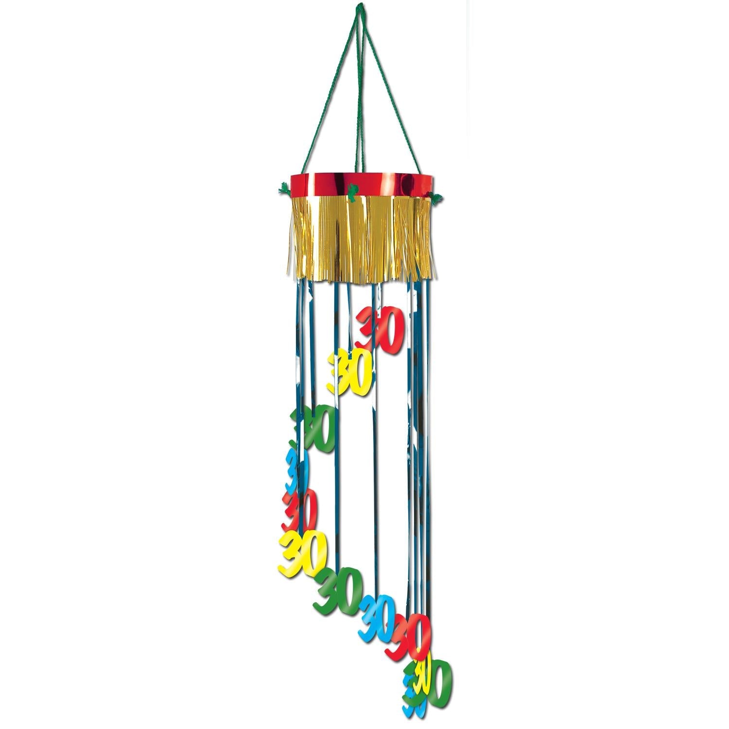 12 Pack Beistle 30th Birthday Party Decorations - Shimmering Spiral Hanging Decor for Anniversary Celebrations, Milestone Parties & Special Events