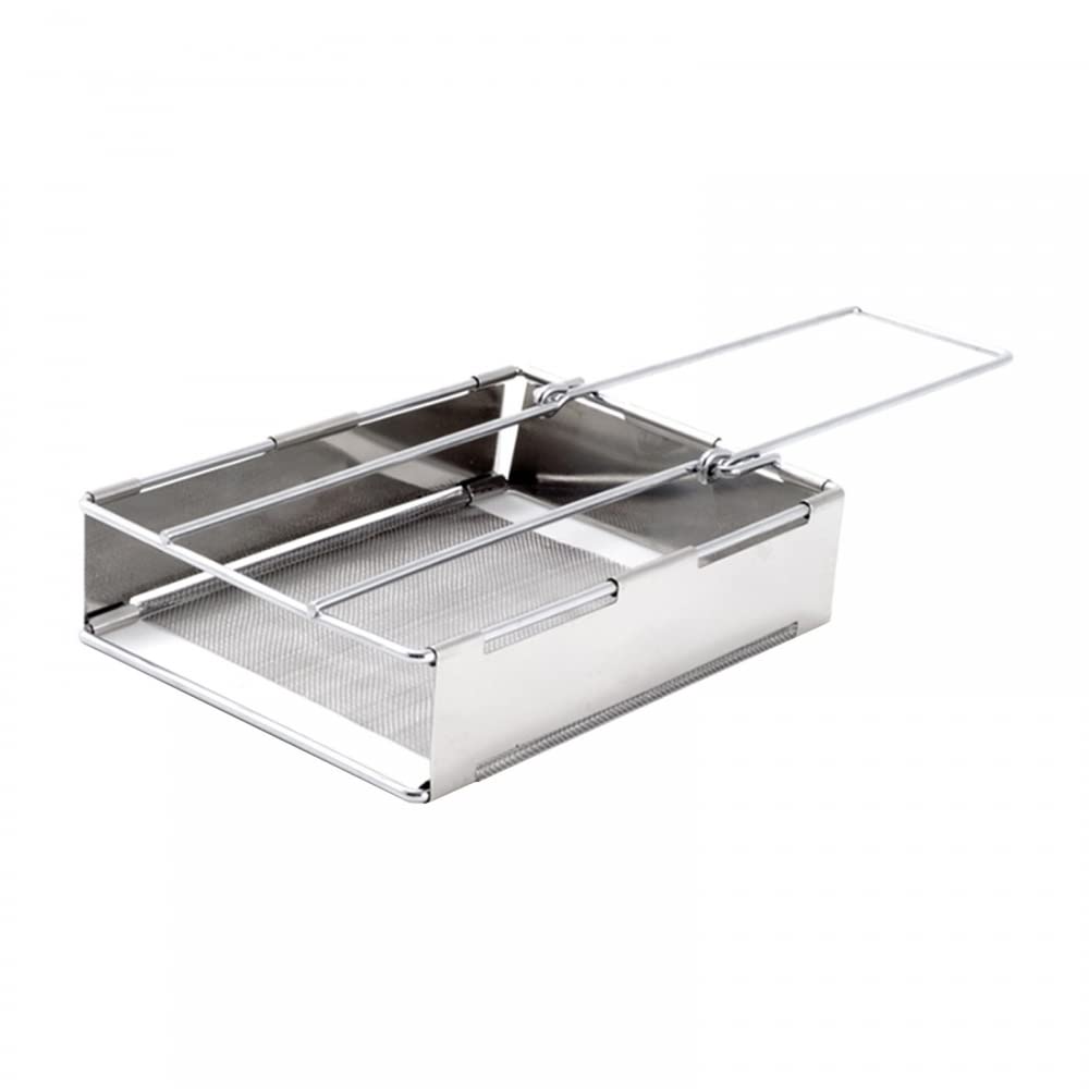 Stainless Steel Foldable Toast Rack - Portable Camping Stove Toaster for Bread, Steak & BBQ | Perfect for Outdoor Cooking, Hiking, Camping, Fishing & Picnics