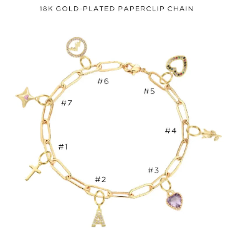 Elegant Charm Bracelet with Assorted Charms - Perfect for Women's Fashion Jewelry & Gift Giving - $46.00 | Great for Parties, Anniversaries, and Everyday Wear
