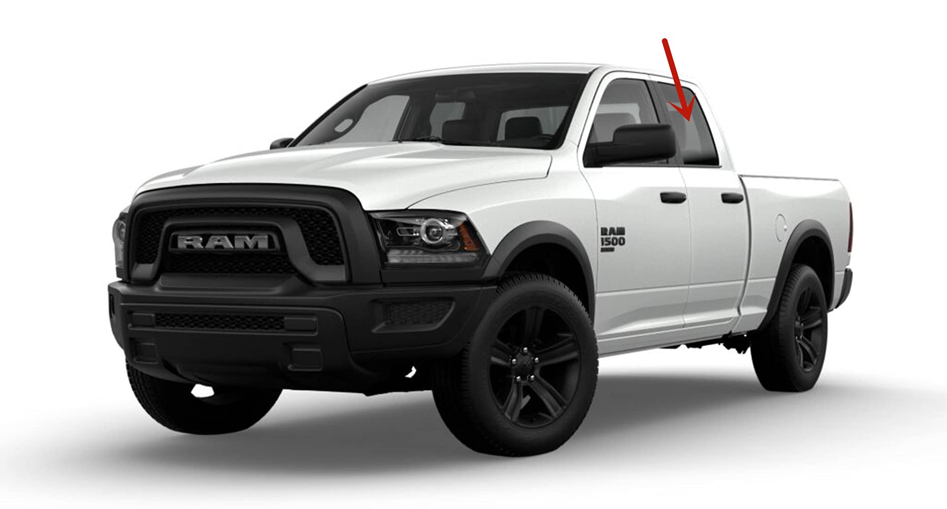 2019-2024 Ram Pickup 1500 4 Door Quad Cab Left Rear Door Window Glass Replacement (Excludes 1500 Classic) | Perfect for Auto Glass Repair & Off-Road Vehicle Maintenance