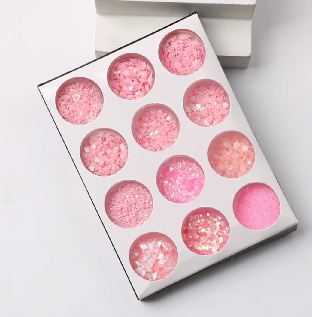 Professional Nail Art Glitter Powder - High Quality Cosmetic Grade Glitters for Nail Decoration, DIY Manicure, Acrylic Nails & Salon Use