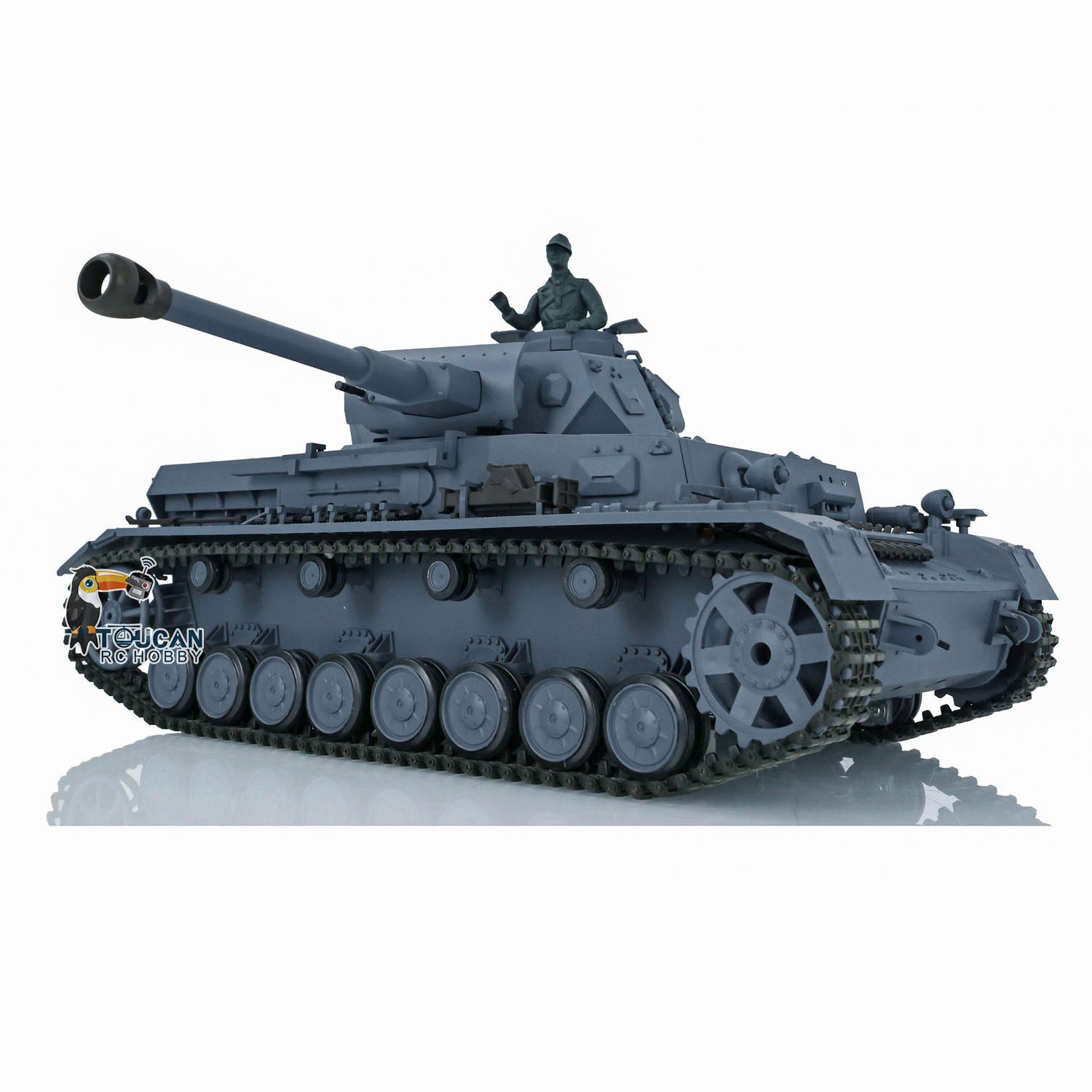 2.4G Henglong 1/16 Scale RC Tank 3859 - German Panzer IV F2 Ready-to-Run Plastic Model with Smoke Generator, BB Shooting, Road Wheels & Tracks - Perfect for Military Enthusiasts, Collectors and RC Battle Games