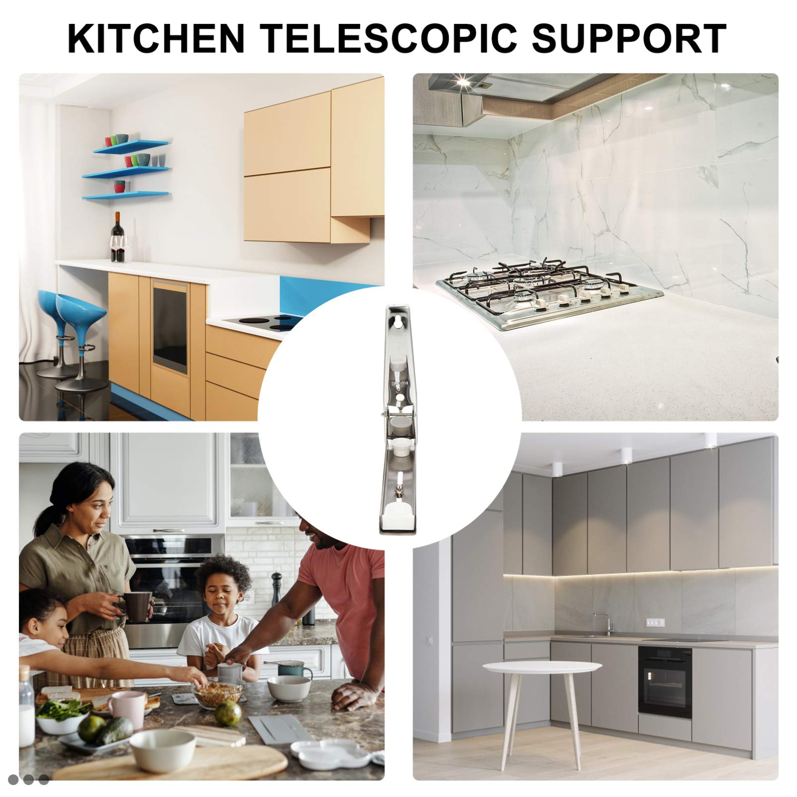 Uonlytech 2-Pack Stainless Steel Microwave Oven Rack - Foldable & Retractable Kitchen Shelf, Heavy Duty Oven Holder & Storage Bracket for Microwave, Countertop & Cabinet Organization - Perfect for Small Kitchens & Space Saving Solutions