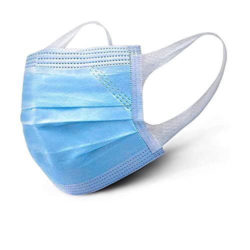 GreatDio® 3-Ply Disposable Face Masks (1200 Pack) - 98.5% BFE & 93% PFE Protection - Soft Ear Loops with Adjustable Nose Wire - Blue | Ideal for Work, Travel, School & Daily Protection