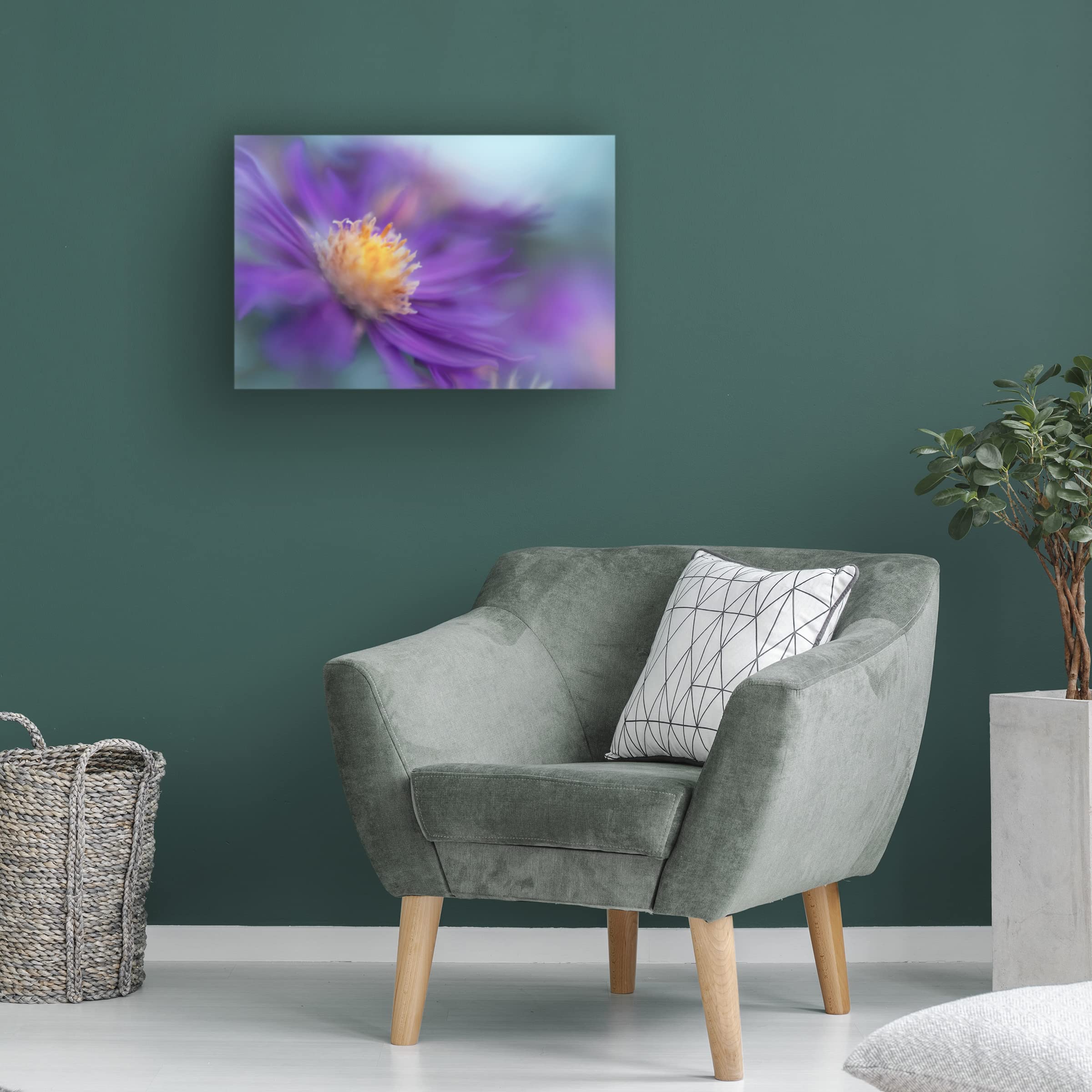 Trademark Fine Art 'Gold And Purple in the Mist III' Canvas Wall Art by Gillian Hunt - Elegant Home Decor for Living Room, Bedroom & Office