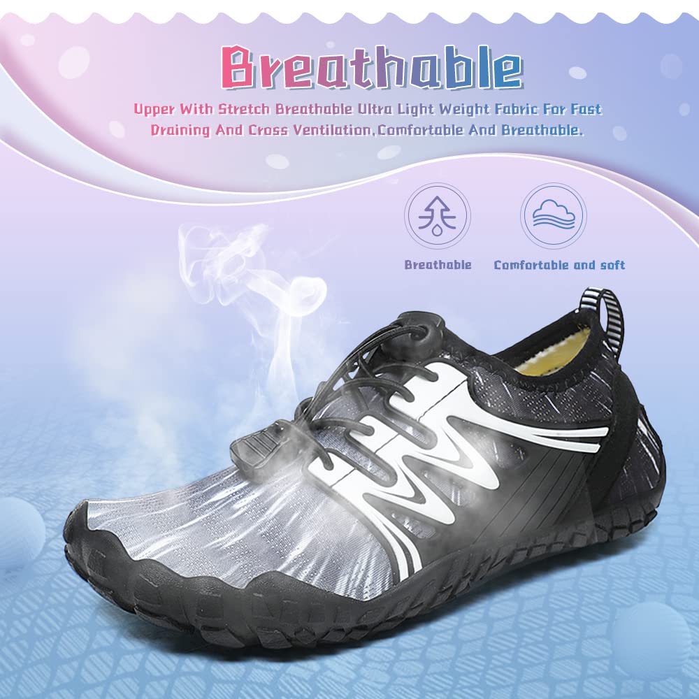 Todaysunny Kids Water Shoes for Boys & Girls - Toddler Swim Shoes for Beach, Pool & Outdoor Water Activities