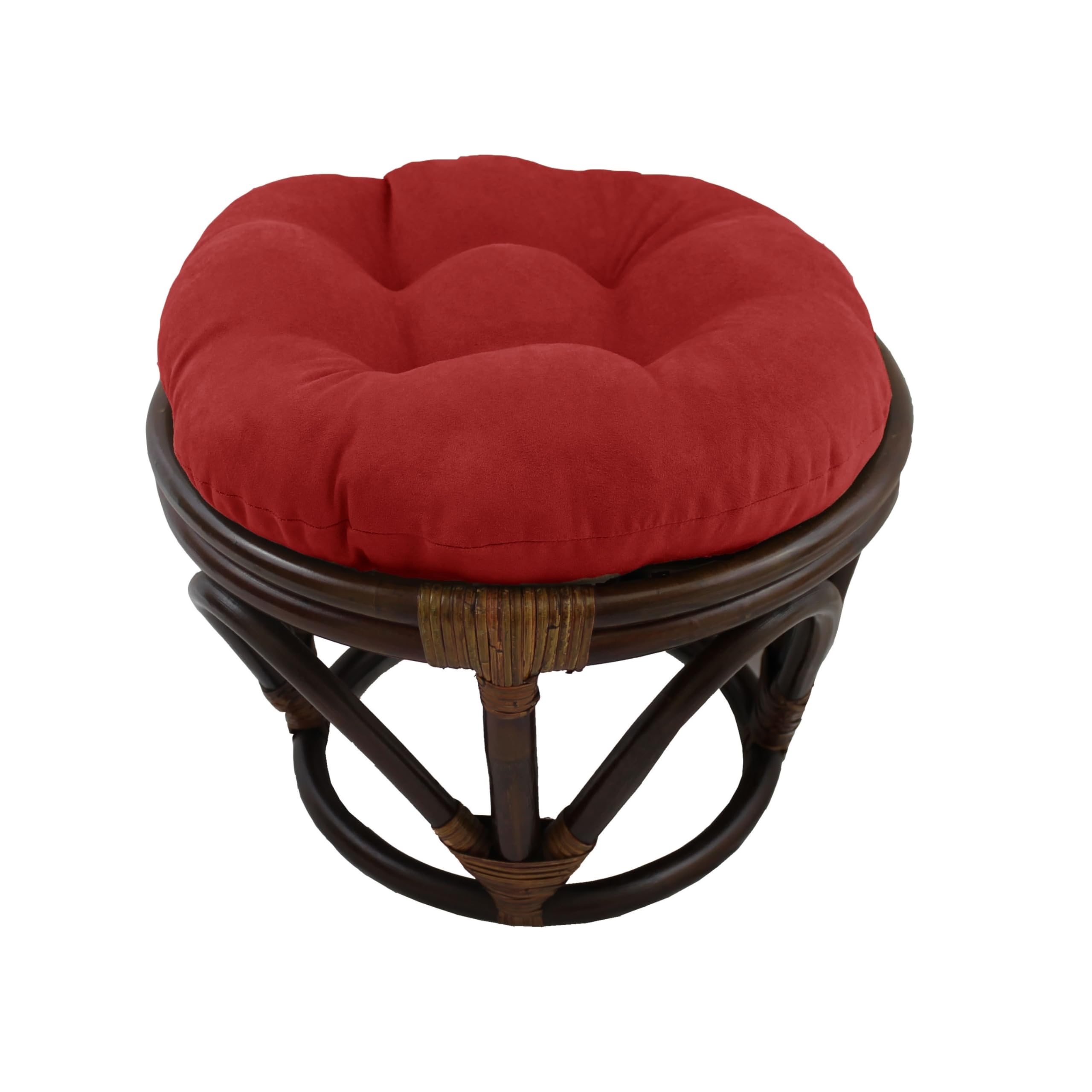 Premium Microsuede Round Footstool Cushion - 18