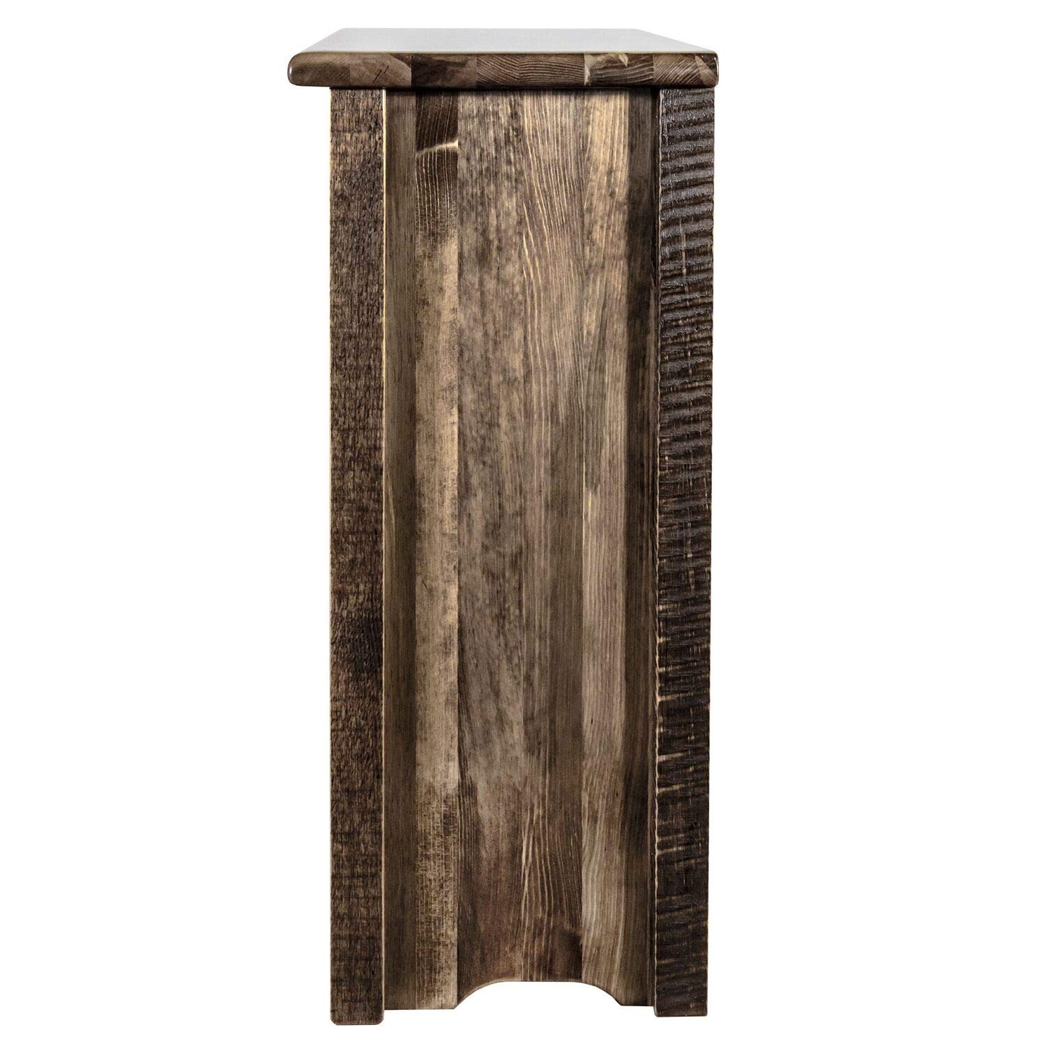 Montana Woodworks Homestead Collection Accent Cabinet - Right Hinged, Stained & Clear Lacquer Finish - Rustic Home Decor for Living Room, Bedroom or Entryway