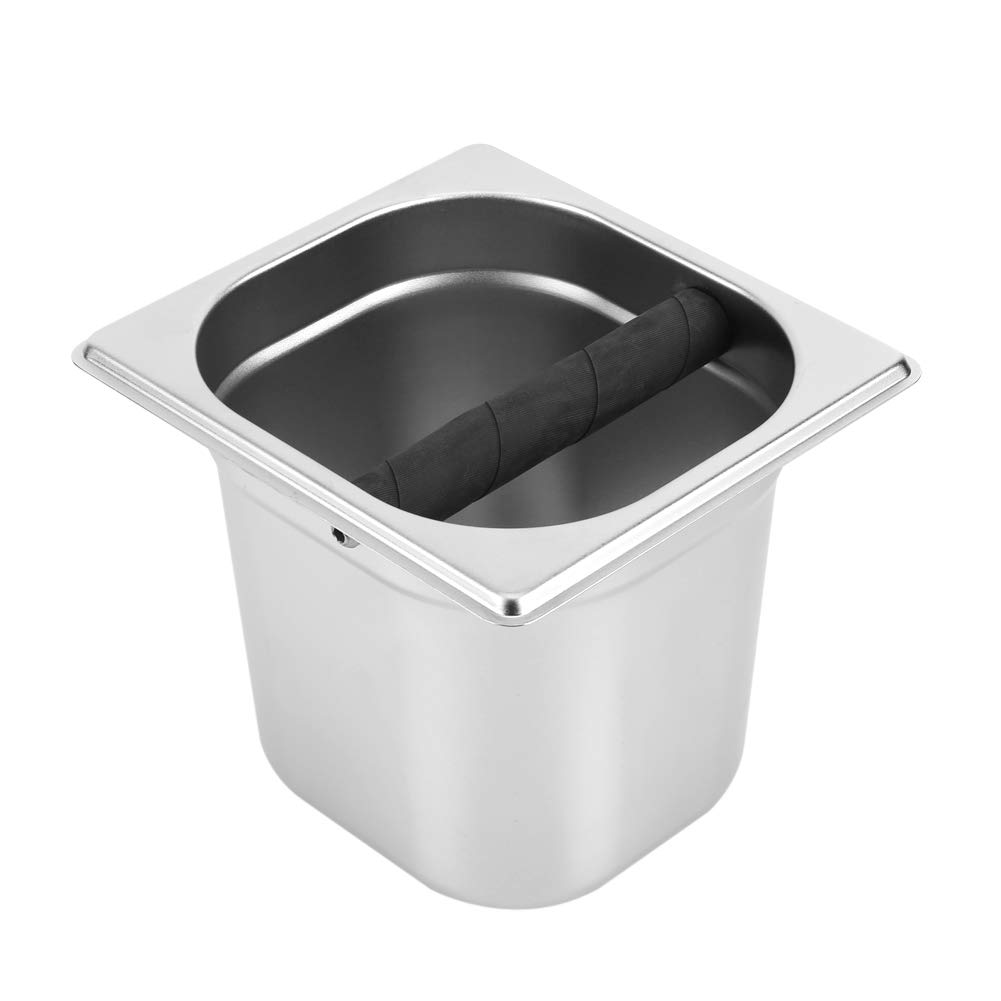 SH-RuiDu Stainless Steel Coffee Knock Box - Espresso Grounds Bin for Baristas & Home Brewing | Durable Coffee Waste Container for Kitchen & Coffee Station Use