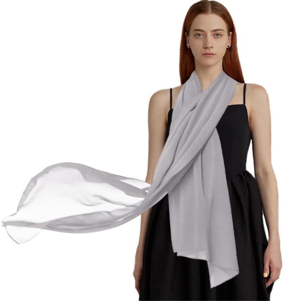Elegant Chiffon Wrap Shawl for Women - Soft Bridal Scarf for Weddings, Evening Dresses & Special Occasions | Perfect for Parties, Date Nights & Formal Events