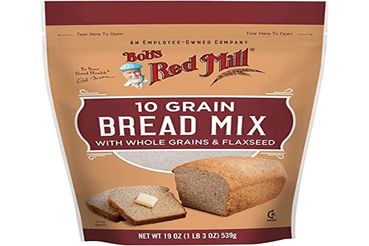 Bob's Red Mill 10 Grain Bread Mix with Whole Grains & Flaxseed - 19 oz (539g) - High Fiber, Protein Rich - Perfect for Homemade Artisan Bread, Breakfast Toast & Healthy Sandwiches