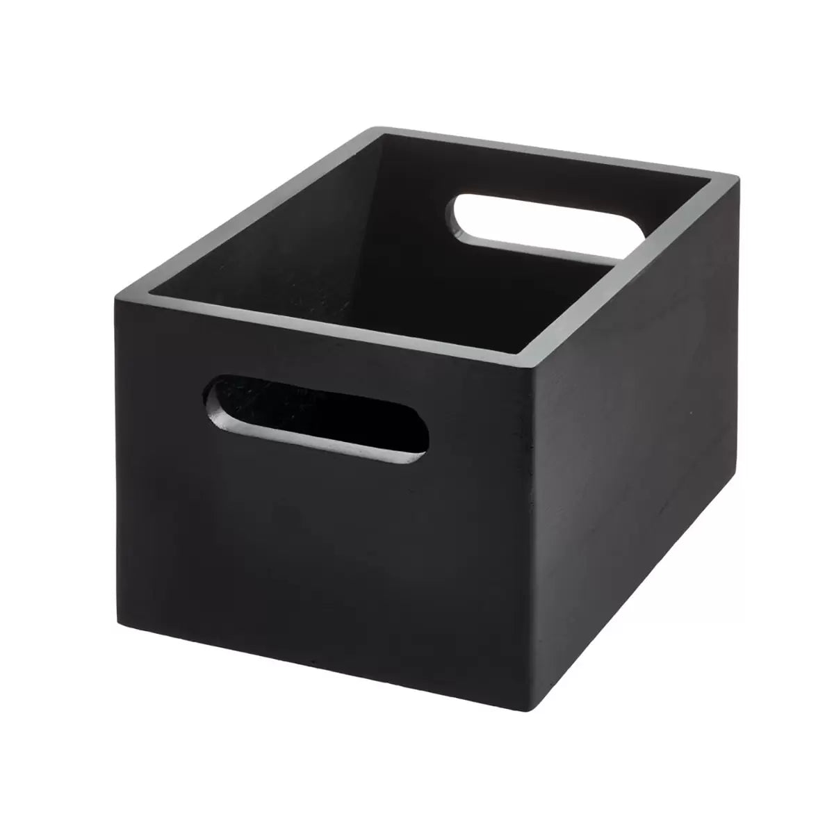 iDesign The Home Edit Narrow All-Purpose Storage Bin - Black | Organize Closet, Pantry, Bathroom & Office Supplies