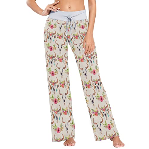 Multicolor - Bull Skull Flower Boho