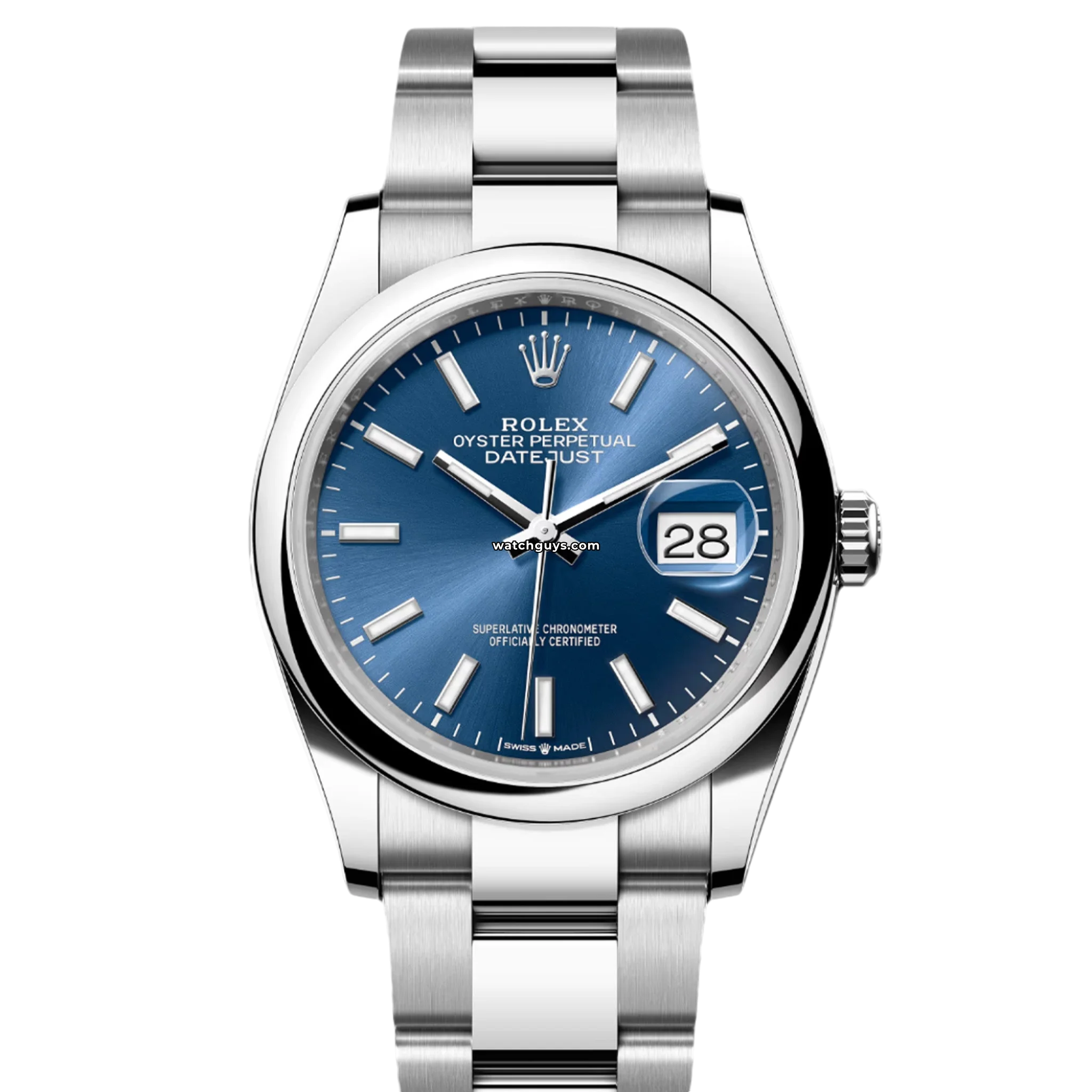 Rolex Datejust 126200 Blue Oyster Perpetual 36mm Stainless Steel Watch - Perfect for Business, Formal Events & Luxury Gift Giving