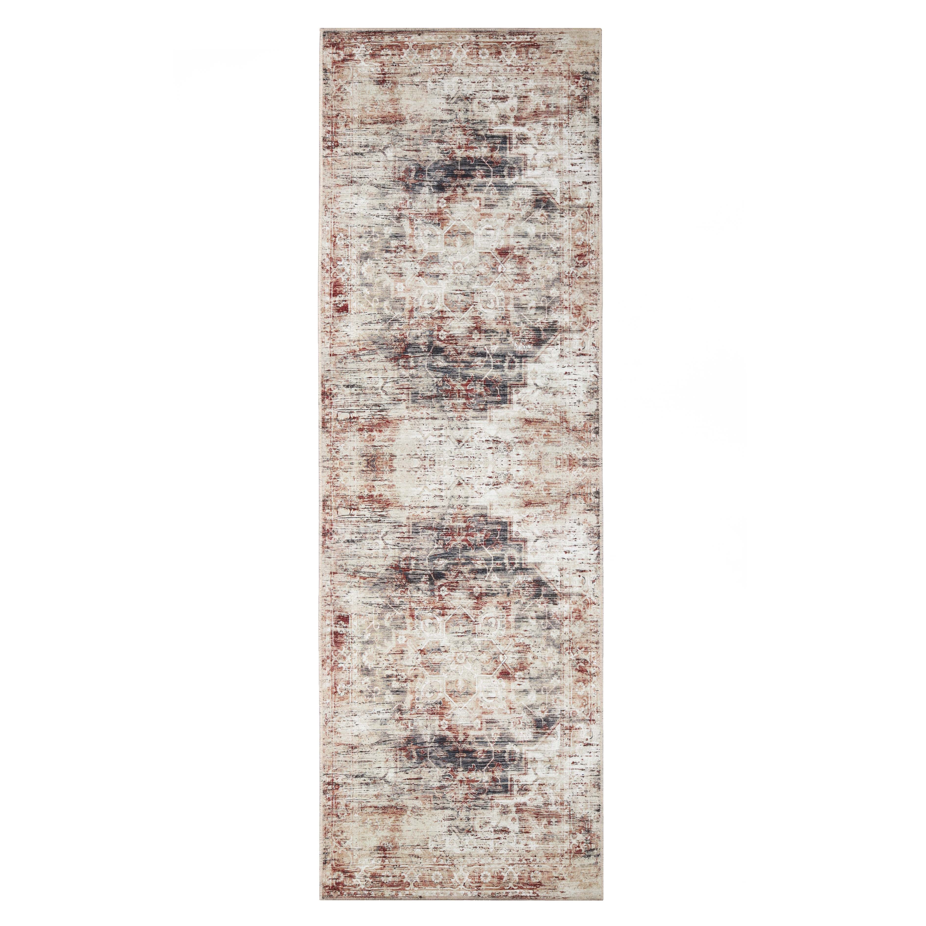 Canary Medallion Machine Washable Indoor Area Rug or Runner - Soft Non-Slip Living Room Carpet for Bedroom, Hallway & Entryway Decor