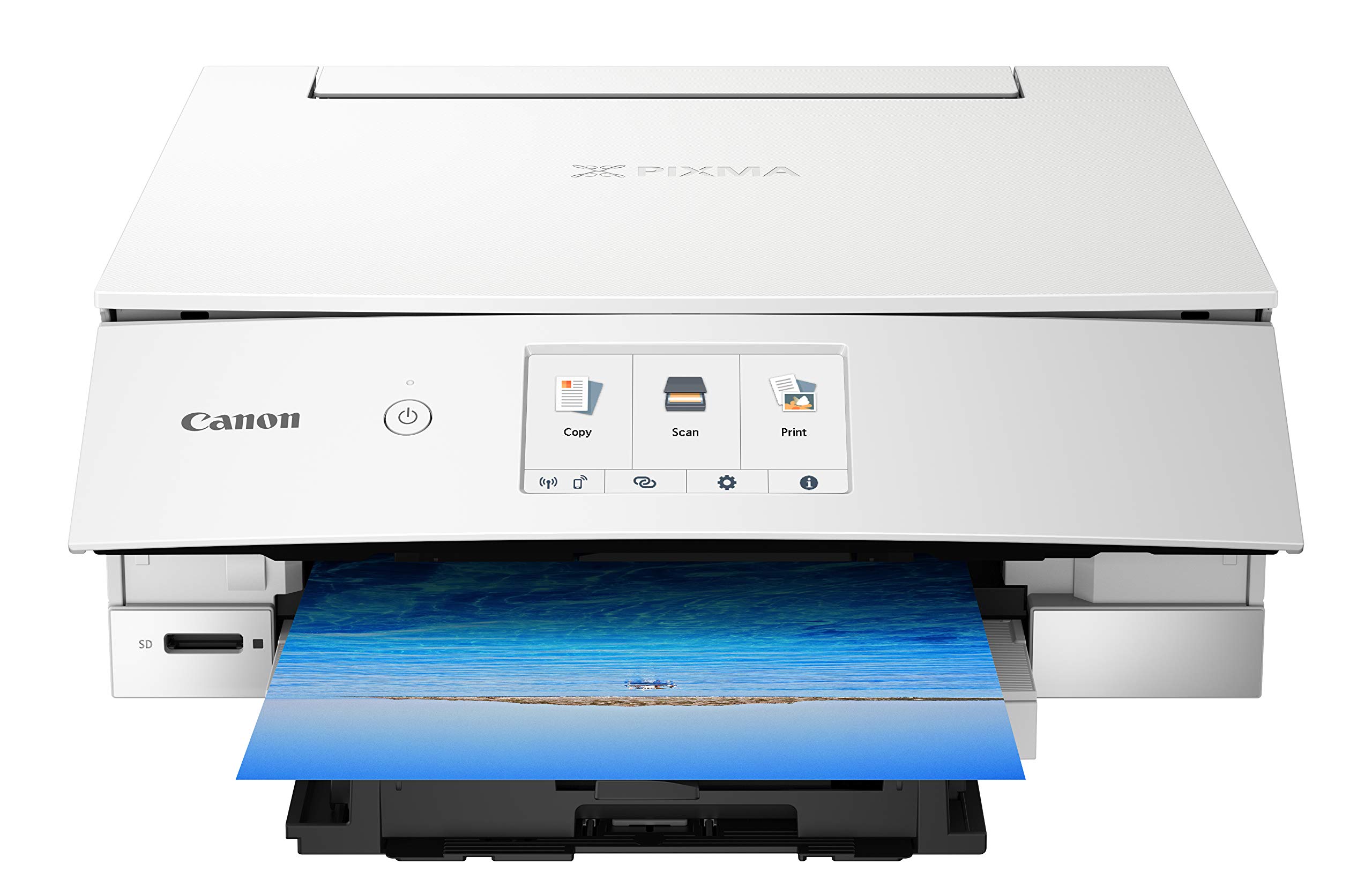 Canon TS8220 Wireless All-In-One Photo Printer with Scanner & Copier | Mobile & Alexa Printing | White | Ideal for Home Office, Photo Printing & Document Scanning