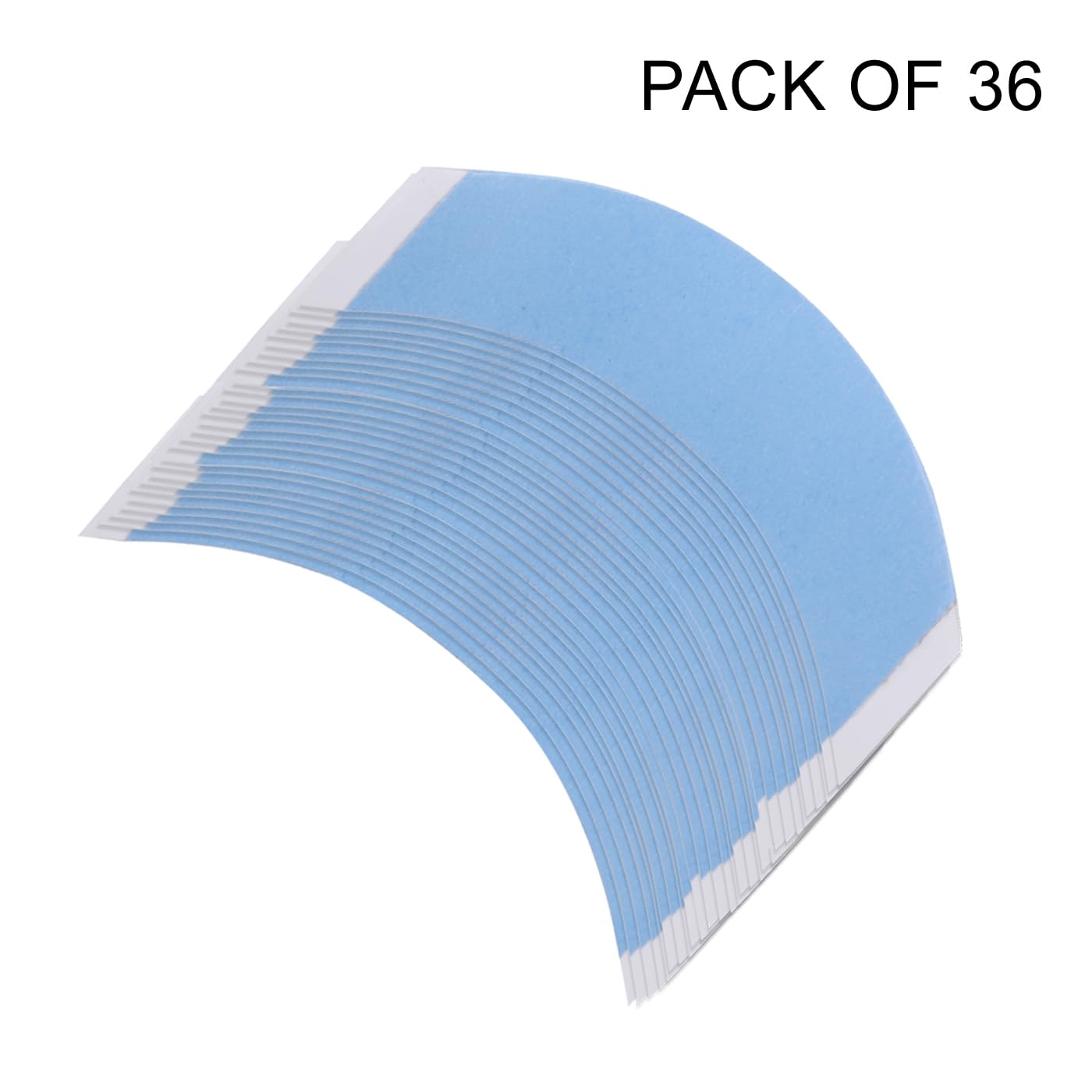 KAVIN Front Lace Tape - Double Sided Blue Liner Toupee Tape for Hair Wigs & Hair Pieces (36 Strips) - Secure & Comfortable Hold for Daily Wear & Cosplay