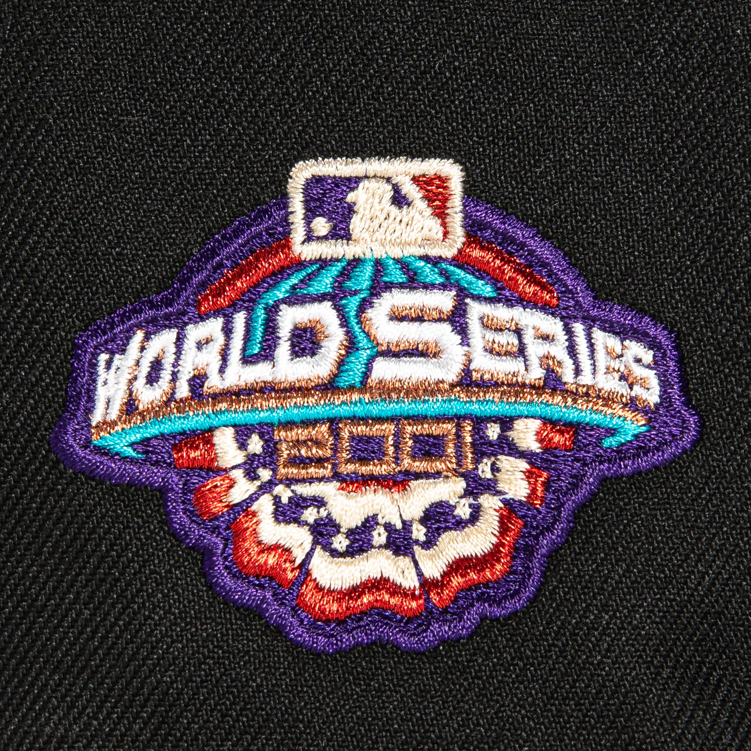 New Era 59Fifty Arizona Diamondbacks 2001 World Series Patch Script Hat - Black, Purple & Metallic Copper | MLB Baseball Cap for Fans & Collectors | Perfect for Games, Sports Events & Casual Wear
