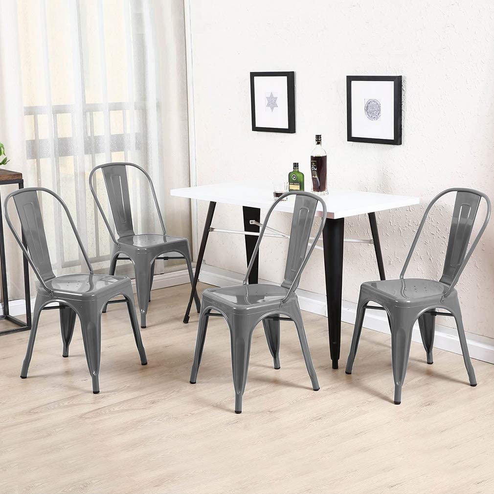 4 Pack Metal Dining Chairs - 18