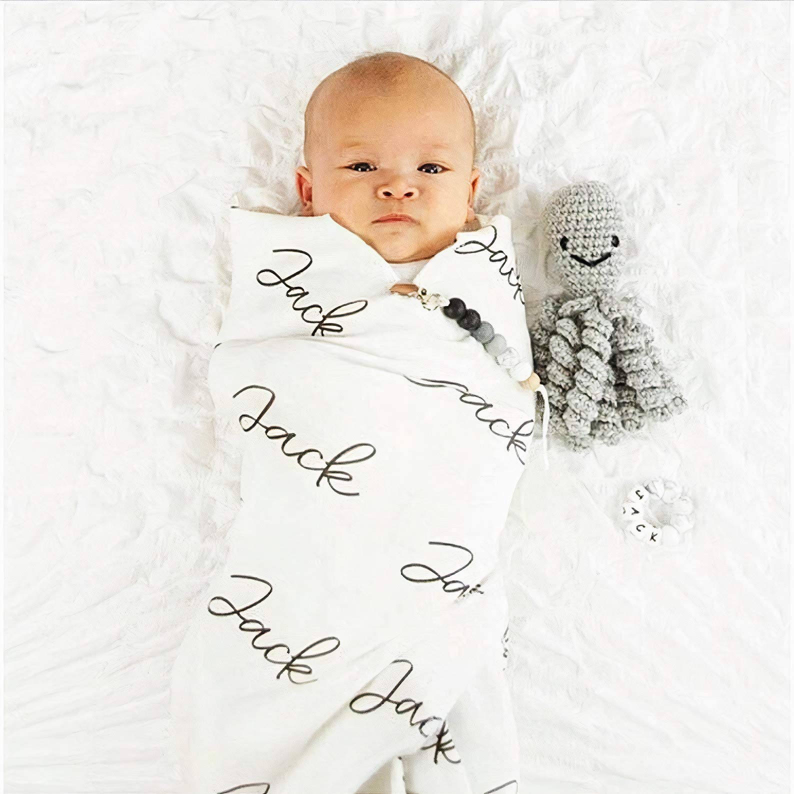Personalized Baby Blankets with Name - Customized Newborn Blanket for Boys & Girls, Soft Nursery Blanket for Christening, Baptism & Baby Room Decor - Perfect for Gifts, Cuddling & Nursery Essentials