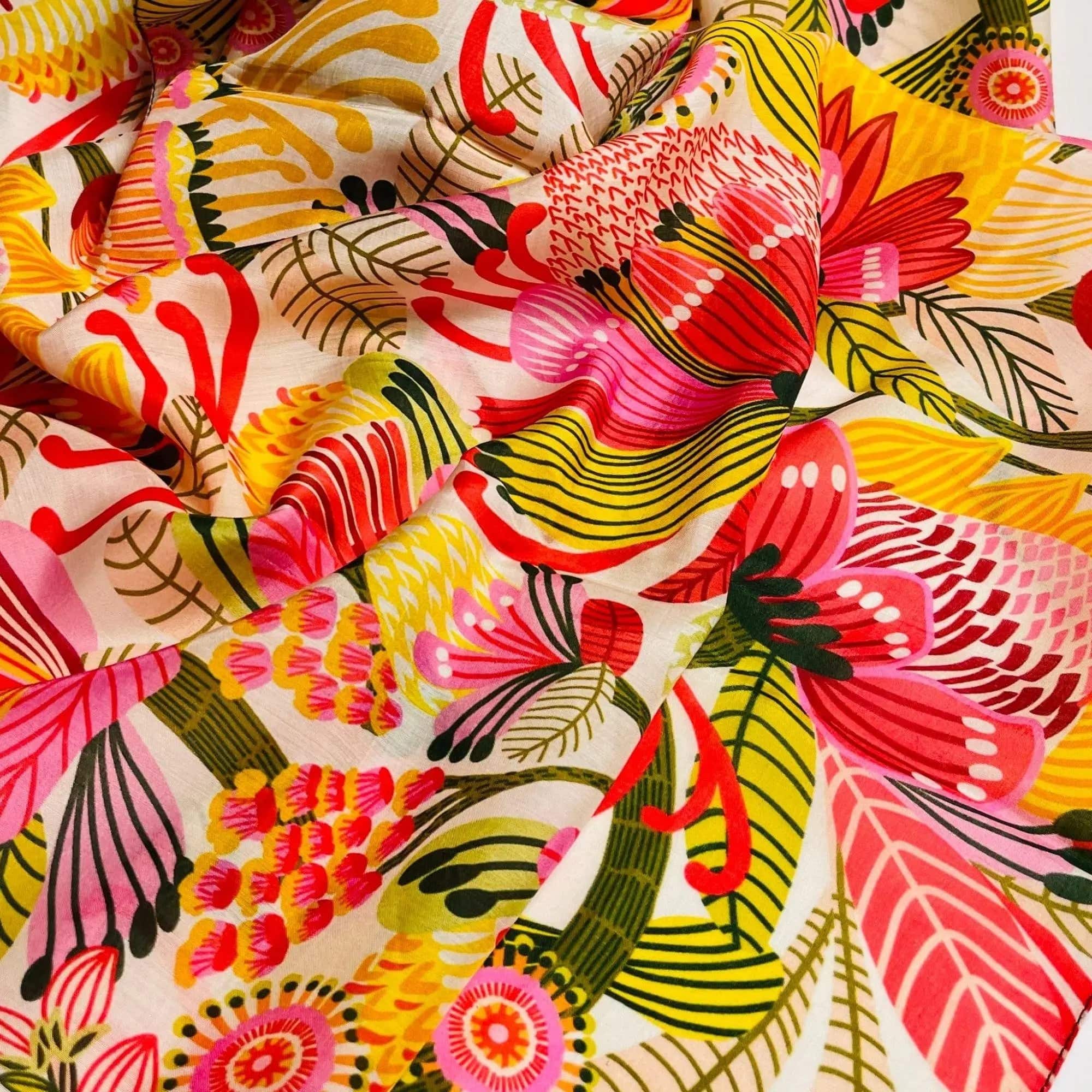 Garden of Eden Silk Scarf - Luxury Women's Fashion Accessory for Parties, Weddings & Special Occasions