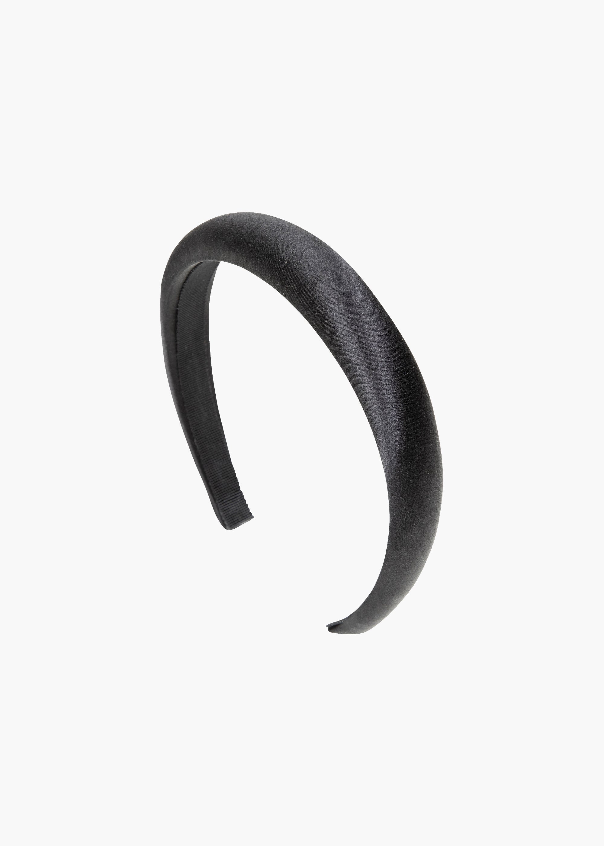 Elegant Black Satin Tori Headband for Women - Perfect for Yoga, Workouts, and Everyday Fashion