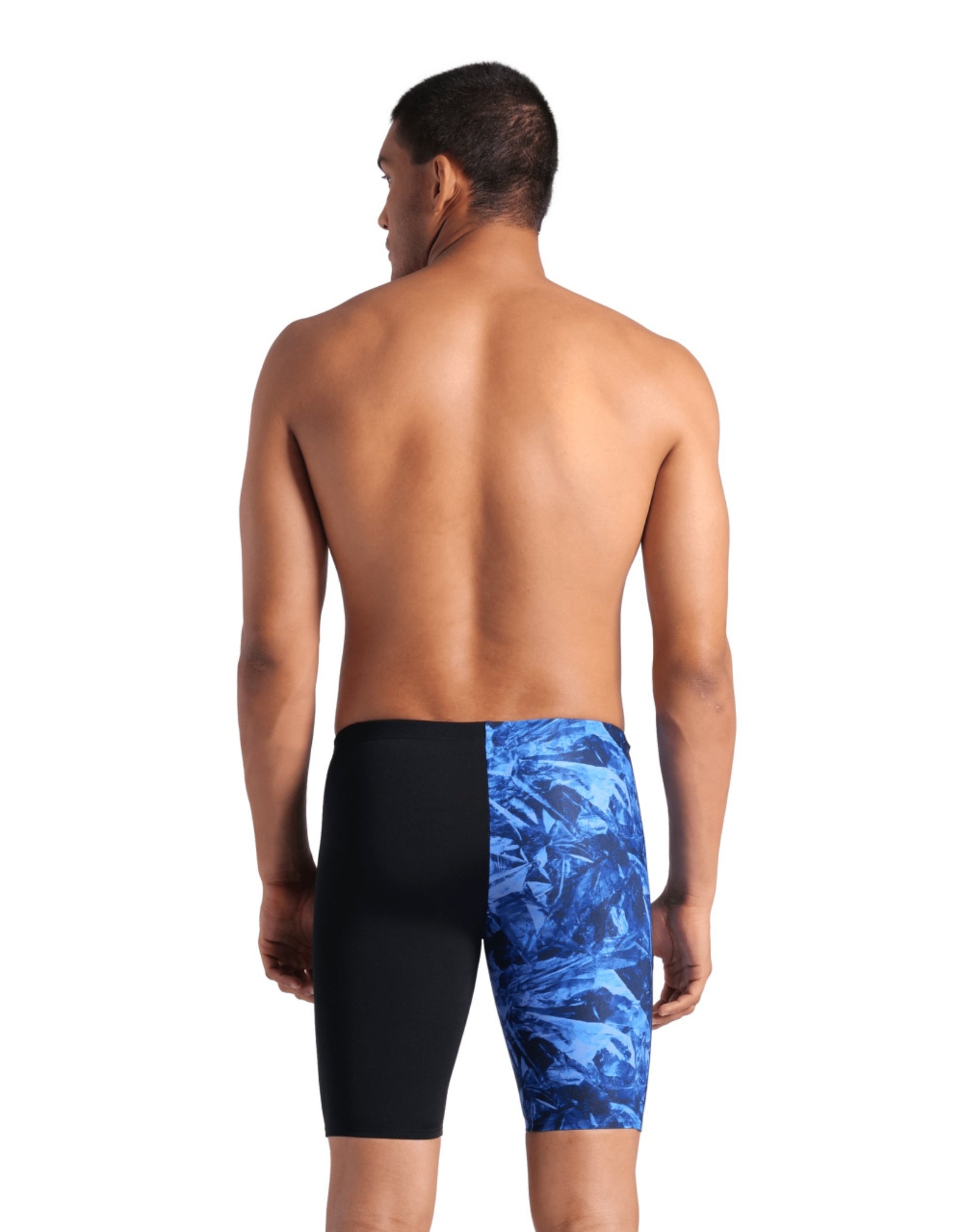 Men's Crackle Swim Jammer - Black/Team Royal Competitive Swimwear for Training & Racing | Perfect for Lap Swimming, Swim Meets & Water Sports