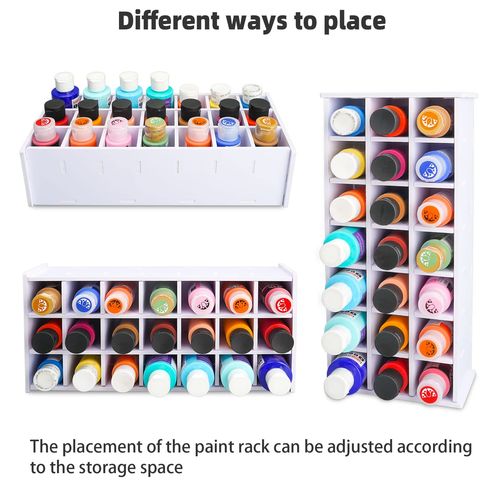 Sanfurney 21-Compartment Paint Storage Tray - Organize Craft Paints, Oil Tubes & Watercolors - Perfect for Artists, DIY Projects & Classroom Art Supplies